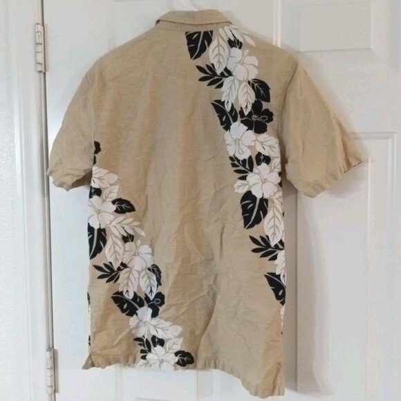 Cherokee Hawaiian Shirt Boys XL (14-16) Button Down Beige 100% Cotton - Picture 5 of 5